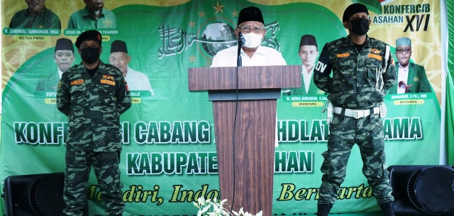 Bupati Asahan, Surya menyampaikan kata sambutannya.