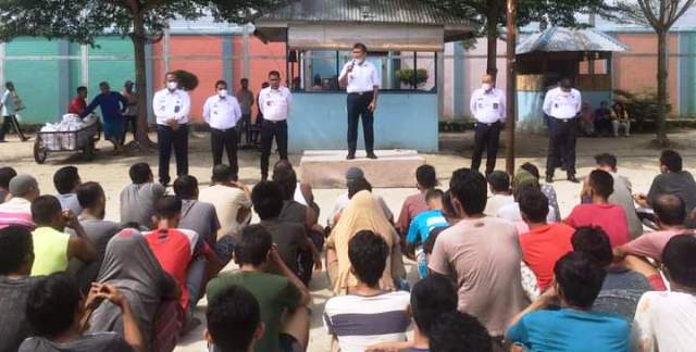 Kalapas Tanjungbalai Asahan, Muda Husni memberikan sosialisasi tentang Permenkumham Nomor 43 Tahun 2021.