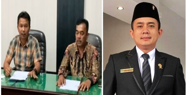 Wakil Ketua DPRD, Sastra Joyo Sirait dan Elias Barus.